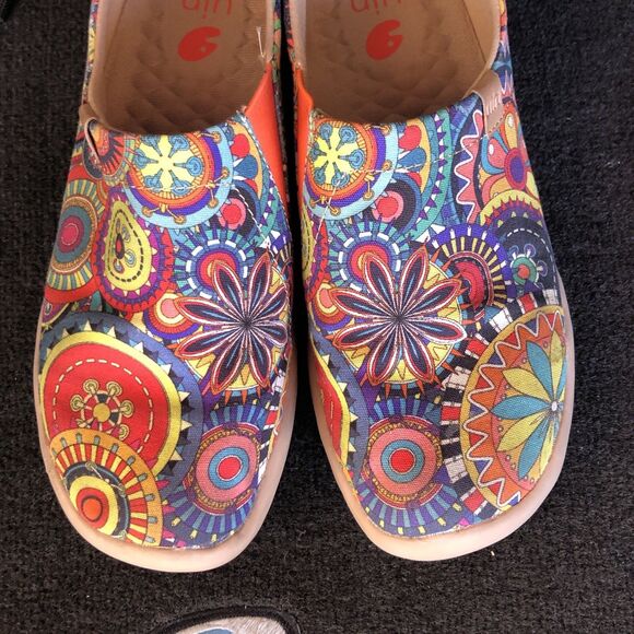 UIN Women’s Slip-On Casual Shoes Size 8.5 Multicolor Boho Mandala Pattern Comfor - Picture 11 of 11